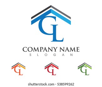 G L Letter Property Logo Template