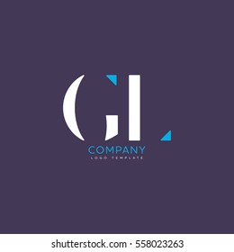 G L logo, vector template