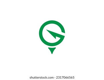 G latter Gold logo green eps 10 editable vector 