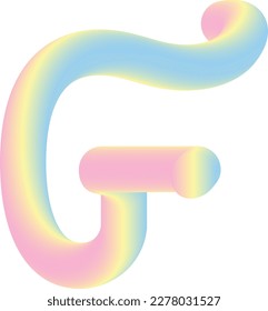 G latter with gradient color style font