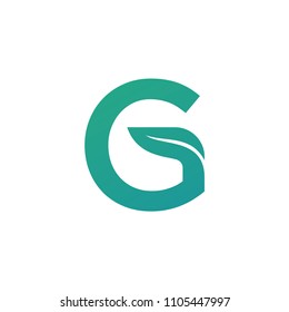 g leaf and health logo template