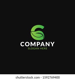 G Leaf Letter Logo Icon Design in Green Colors. Eco Bio Letter Design Vector Illustration. 