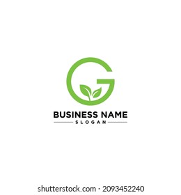 G Leaf Letter Modern Logo Vector and Stock Images