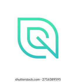 Diseño de logotipo minimalista moderno de la línea de la hoja de G