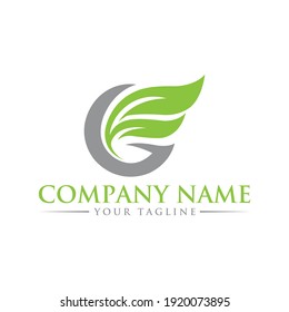G leaf logo Abstract and Best leaf logo Vector