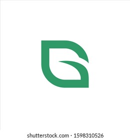 G Leaf Logo Design Green