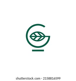 G-Blatt Logo Design Vorlage Vektorgrafik-Branding-Element.