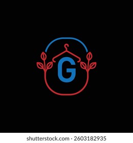 G Leaf Logo Design Vector illustration	