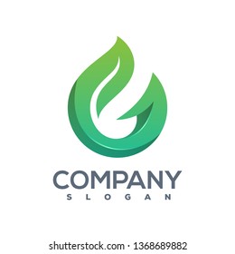 G leaf logo ready to use