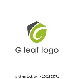 g leaf logo. unique letter n with clean, clear, thick, elegant lines