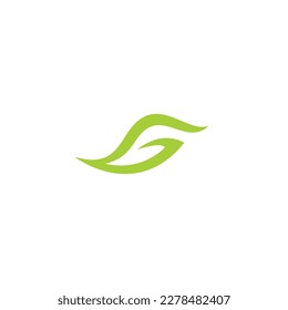 G Leaf Logo vector Illustration. Nature Icon