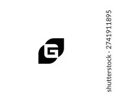 G leaf vector illusion logo design