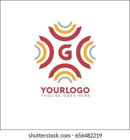 G letter abstract logo design template. Line vector symbol. Premium elegant sign mark icon