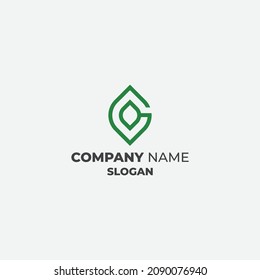 G letter abstract logo leaf design