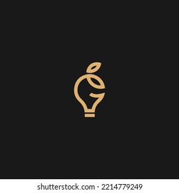 G letter alphabet icon and light bulb abstract logo design vector template. Corporate business and industrial logotype idea concept
