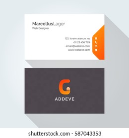 G Letter Alphabet logo corporate business card design template