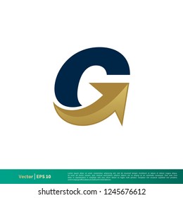 G Letter Arrow Icon Vector Logo Template Illustration Design. Vector EPS 10.