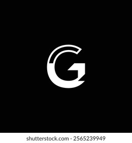 G letter arrow monogram icon vector illustration.