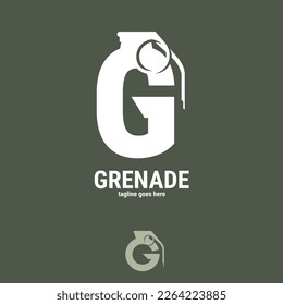 G letter based Grenade symbol available in vector format.