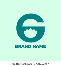 Projeto de logotipo de vetor de flor letra G