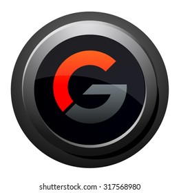 G letter, button icon