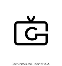 G letter channel television vector logo design
