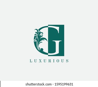 G Letter Classic Vintage Logo. Luxury G Swirl Logo Icon