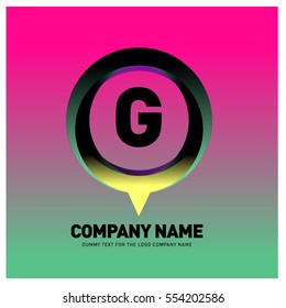 G letter colorful logo in the circle. Vector design template elements for your application or company identity.
