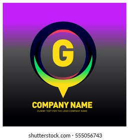 G letter colorful logo in the circle. Vector design template elements for your application or company identity.
