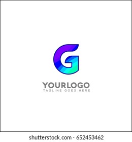 G letter creative 3 dimensional abstract vector logo design. Brand with shiny effect. 