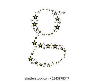 g letter creative logo stars  design
vector template