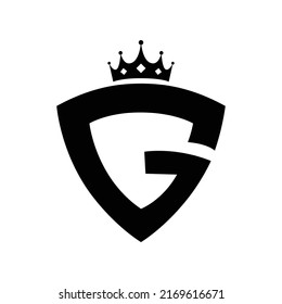 G letter with crown logo vector design template.