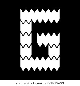 The G letter design looks furry and jagged. Suitable for sporty lovers, gamers, or t-shirt designs, hoodies, mugs, hats, and so on.