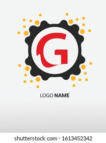 G Letter Design Vector with  Dots. Logo template element