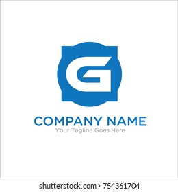 g letter design vector with geometric