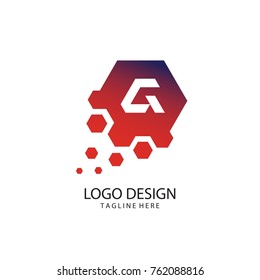 G Letter Design Vector With Hexagon