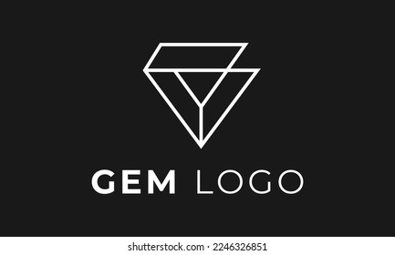 G Letter Diamond Logo Vector Design. Abstract Gem emblem, logo design concept