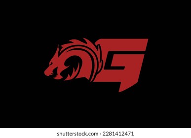 G Letter Dragon Icon Vector Logo Template Illustration Design.