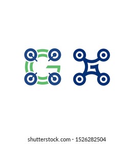 G Letter Drone Logo Vector Design