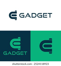 Logotipo do gadget de letra G. Repositório de gadgets, modelo de logotipo simples de serviço de gadget
