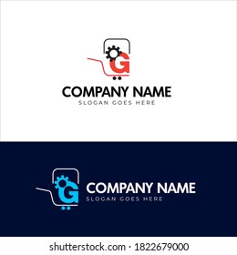 G Letter gadget shop/store logo design template
