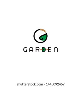 G letter garden logo vector icon illustration