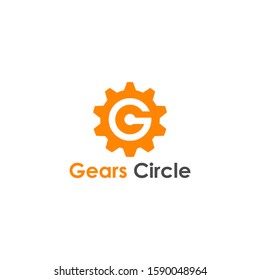 G Letter, Gears Circle Logo company simple and templates