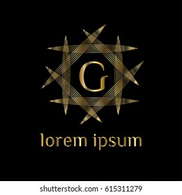 G letter geometric vector logo design template