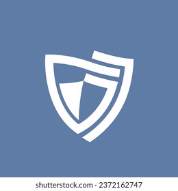 G letter or GJ letter  shield logo vector concept design template web