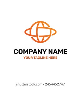 G Letter Global Transport Connection Logo Vector Abstract Illustration Icon Design Template Element 