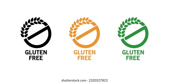G letter gluten free logo design, Gluten free label sign vector icon
