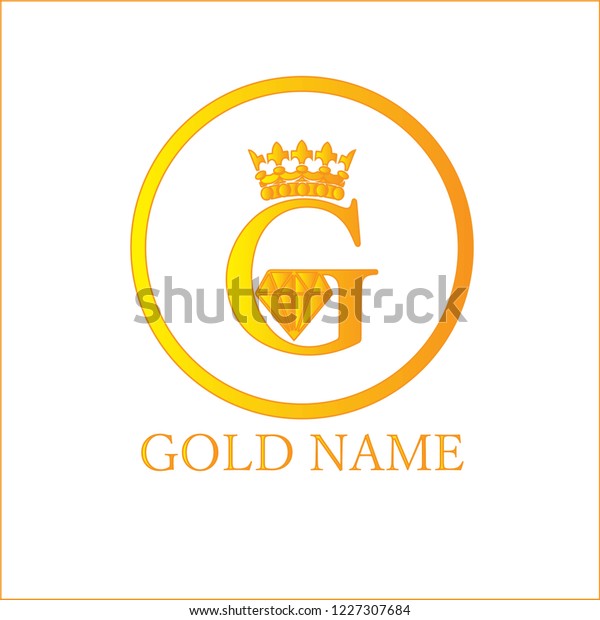 G Letter Gold Crown Luxury Logo Stock Vector (Royalty Free) 1227307684