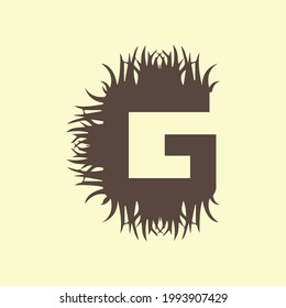 G carta logotipo de césped para su empresa