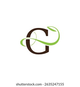 g letter with green leaf logo, eco logo, green logo, g logo, green g